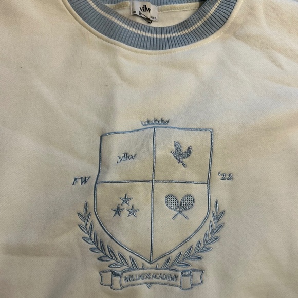 Yellow The Label Coat of Arms Oversized Sweatshirt *NWOT* - Picture 6 of 9